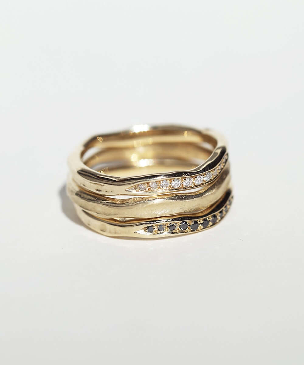Maak een naam Zegevieren puree Molten Diamond Ring White Engagement and Wedding Jewelry by Macha Studio  Brooklyn NYC