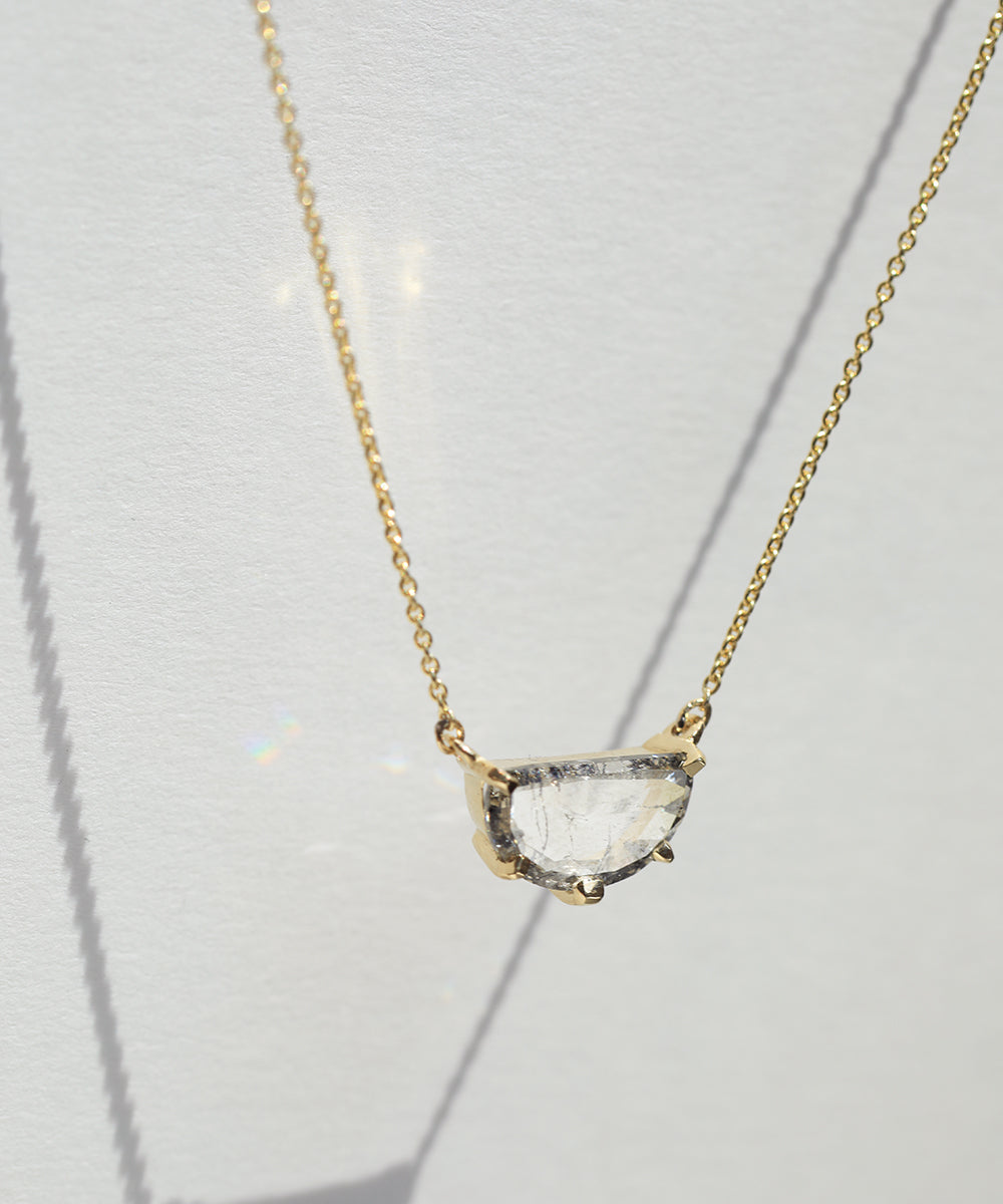 Moon Diamond Gold necklace jewelry Brooklyn NYC