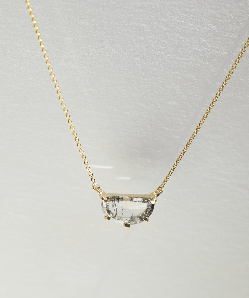 Moon Diamond Gold necklace jewelry Brooklyn NYC