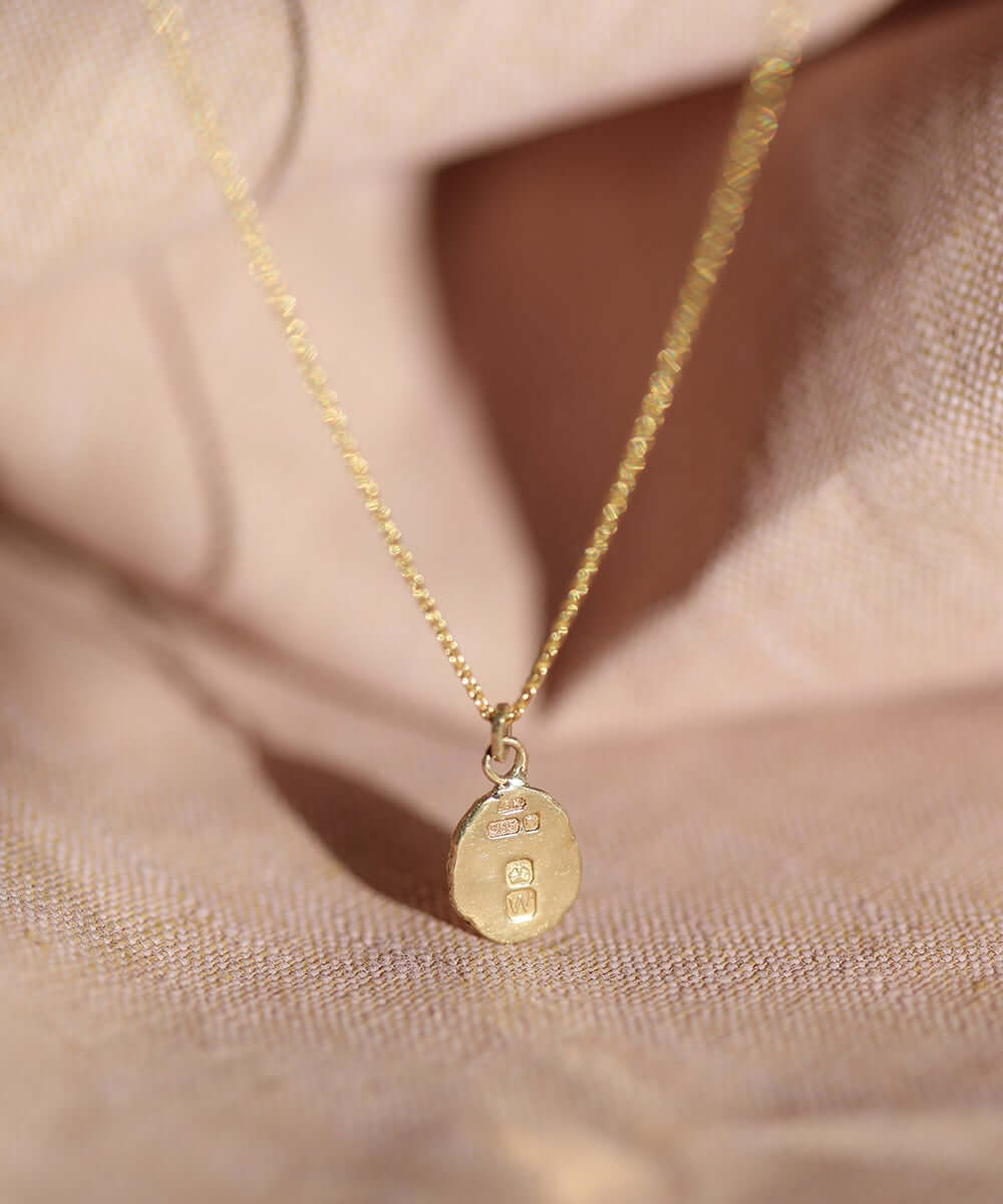 gold hallmarked necklace fine jewelry by Macha Studio Brooklyn NYC