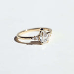pear diamond ring gold engagement wedding macha studio brooklyn NYC