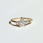 pear diamond ring gold engagement wedding macha studio brooklyn NYC