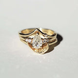 diamond engagement ring stacked gold Brooklyn New York