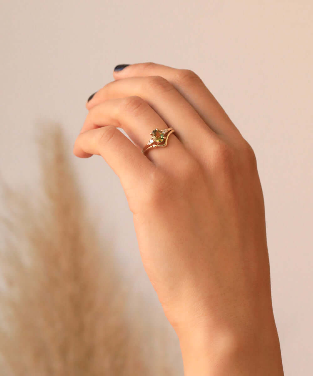 bi-color sapphire engagement ring mach brooklyn nyc