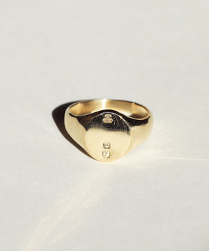 Oval signet ring gold, mens unisex wedding bands brooklyn nyc