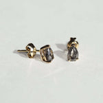 salt and pepper diamonds earrings studs yellow gold Brooklyn New York