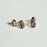 salt and pepper diamonds earrings studs yellow gold Brooklyn New York