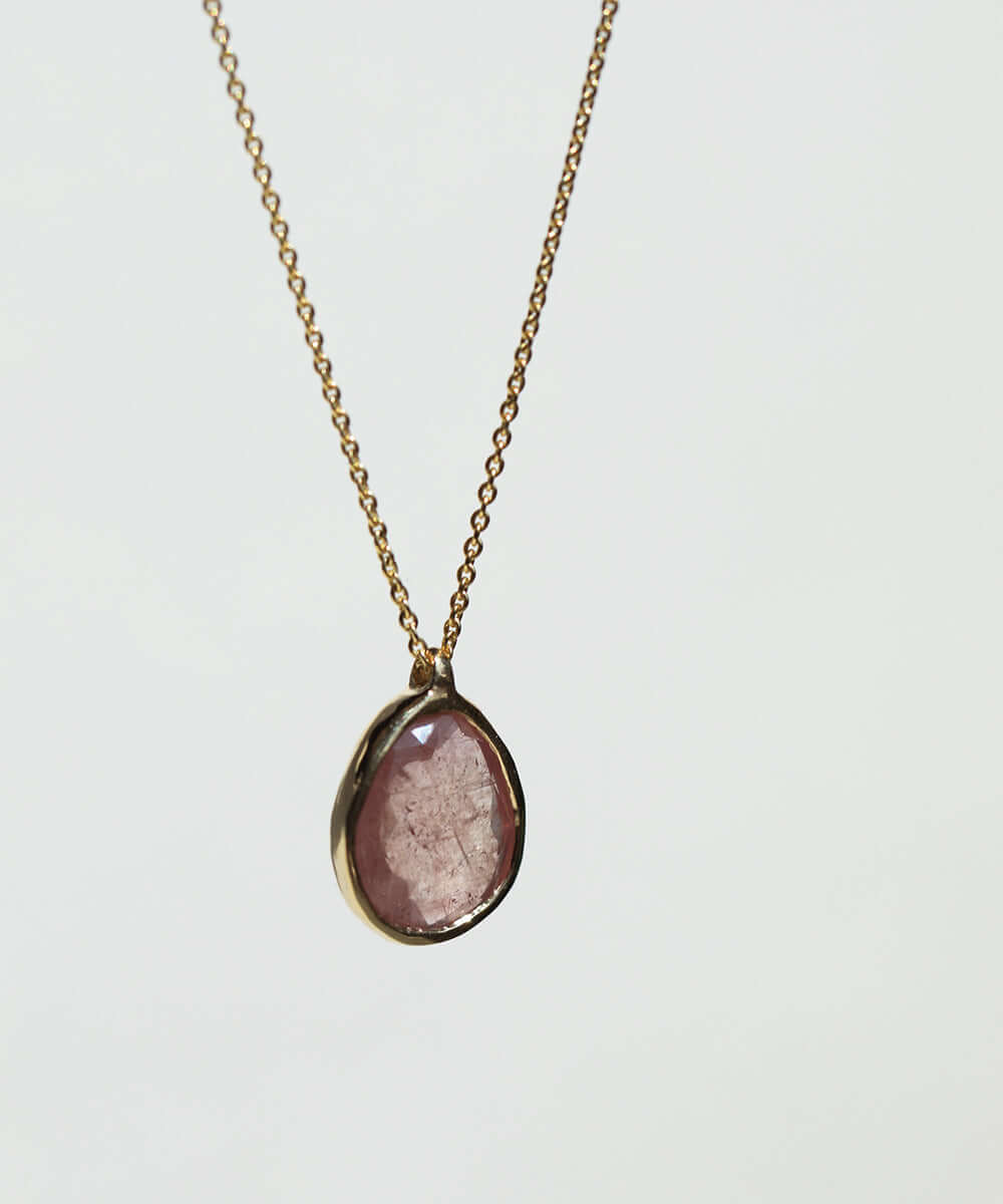 pink sapphire necklace yellow gold Brooklyn  New York 