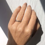 Half Baguette diamond Wedding Ring in White Gold, Macha Studio, Brooklyn NYC