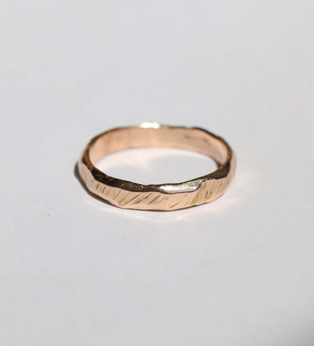Mens Rose Gold Wedding Band Macha Studio Brookyn New York