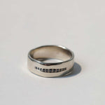 Unisex handmade Wedding Band with Diamonds, Macha Studio, Brooklyn NYC
