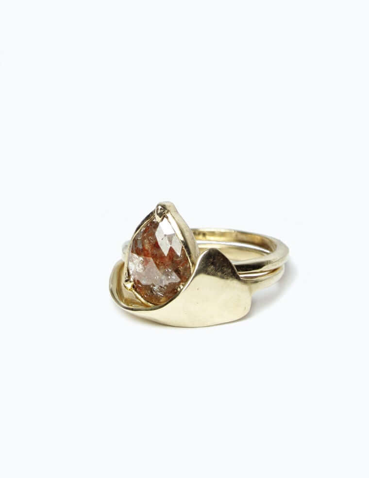 Sculptural Billow wedding Ring Gold, Ring, Macha Studio, Brooklyn NYC