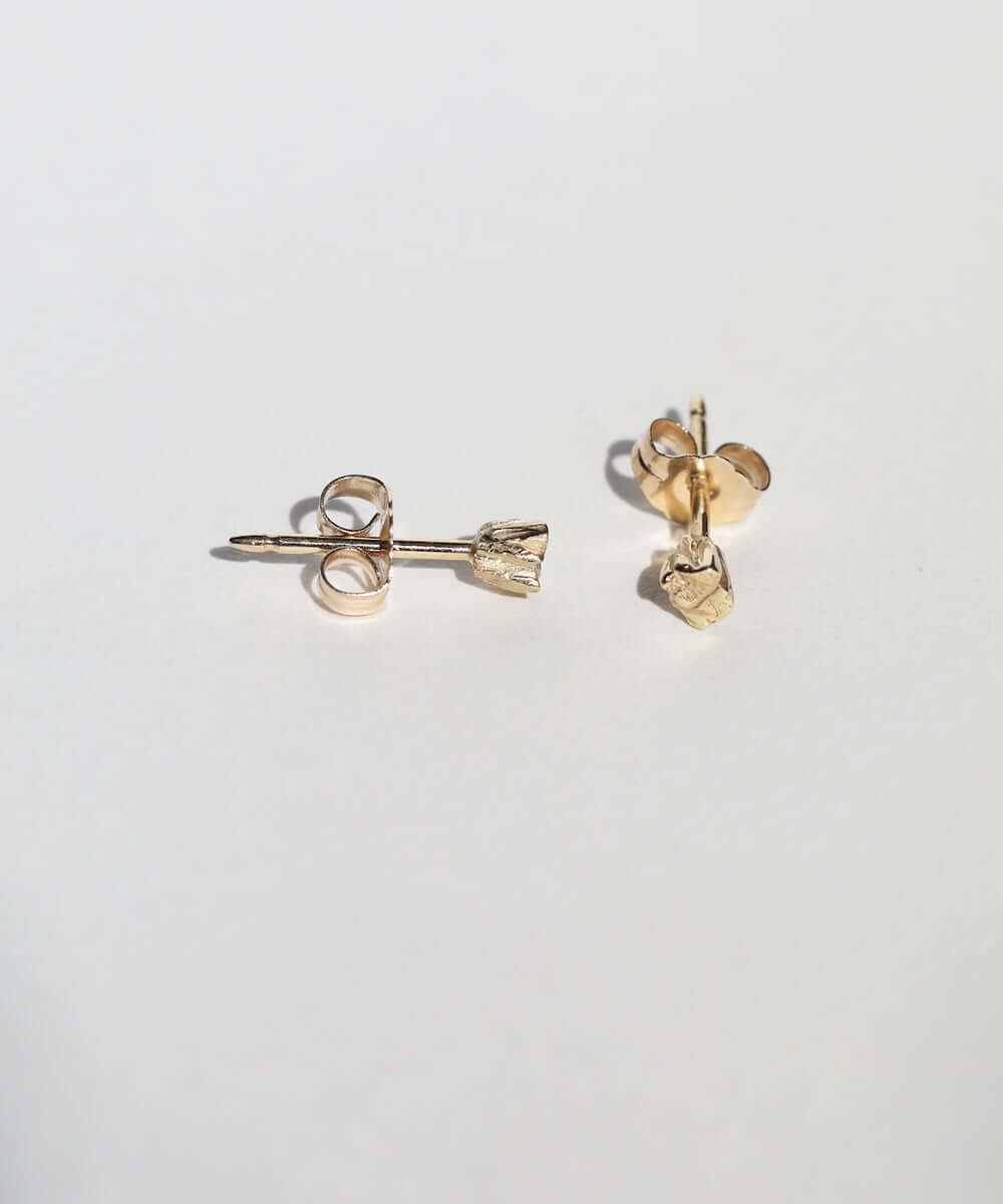 Rockwell Gold Stud Earrings