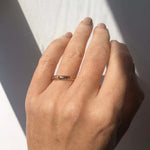 Ragged Wedding Band with Linear Black Diamonds, Macha Studio, Brooklyn NYC