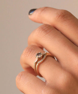 Mila Salt & Pepper Diamond Ring