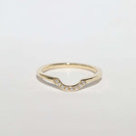 Curved Diamond Engagement/Wedding Band, Macha Studio, Brooklyn NYC