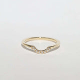 Curved Diamond Engagement/Wedding Band, Macha Studio, Brooklyn NYC