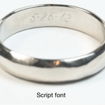 engraved engagement/wedding ring Macha Studio, Brooklyn NYC