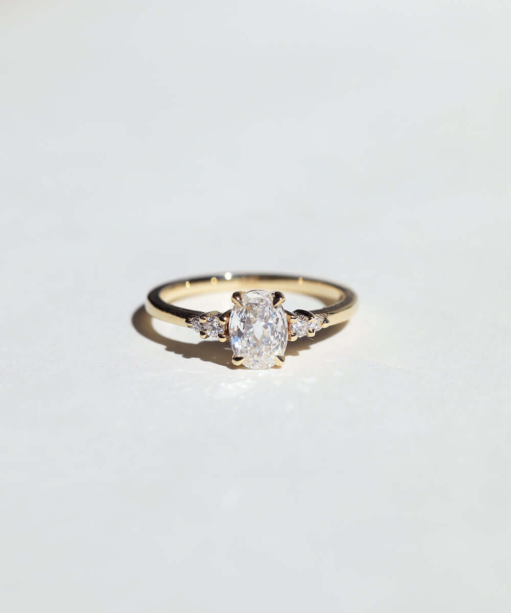 oval diamond ring gold engagement wedding macha studio brooklyn NYC