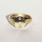 Small Hallmarked Signet Ring in Yellow Gold