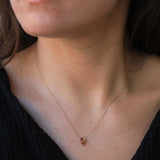 Pink Sunstone Marquise Necklace 14k Gold - Macha Studio Jewelry Brooklyn New York