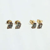 sunstone oval earrings studs gold Brooklyn New York