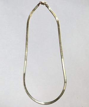 3.5mm herringbone chain in 14k gold