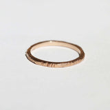 1.5mm ragged texture gold wedding band macha studio brooklyn new york