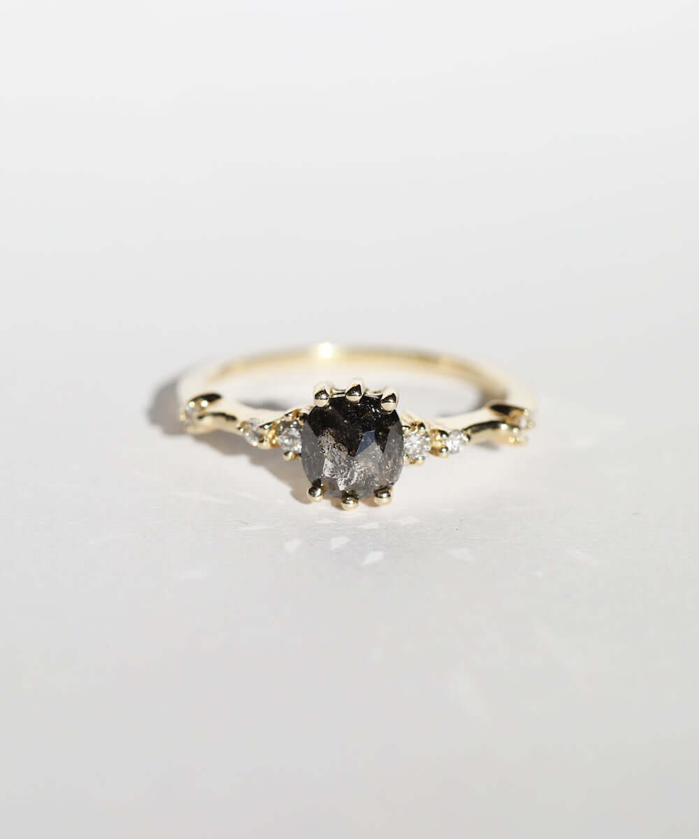 Viola Salt & Pepper Diamond Ring