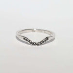 Curved Diamond Engagement/Wedding Band Platinum, Macha Studio, Brooklyn NYC