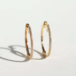 diamonds hoop earrings gold Brooklyn New York