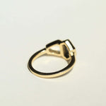 Hexagonal Engagement ring gold salt and pepper diamond jewelry Brooklyn NYC