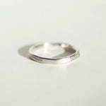 custom unisex textured platinum engagement ring wedding band Macha Studio Brooklyn