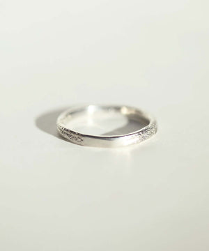 custom unisex textured platinum engagement ring wedding band Macha Studio Brooklyn