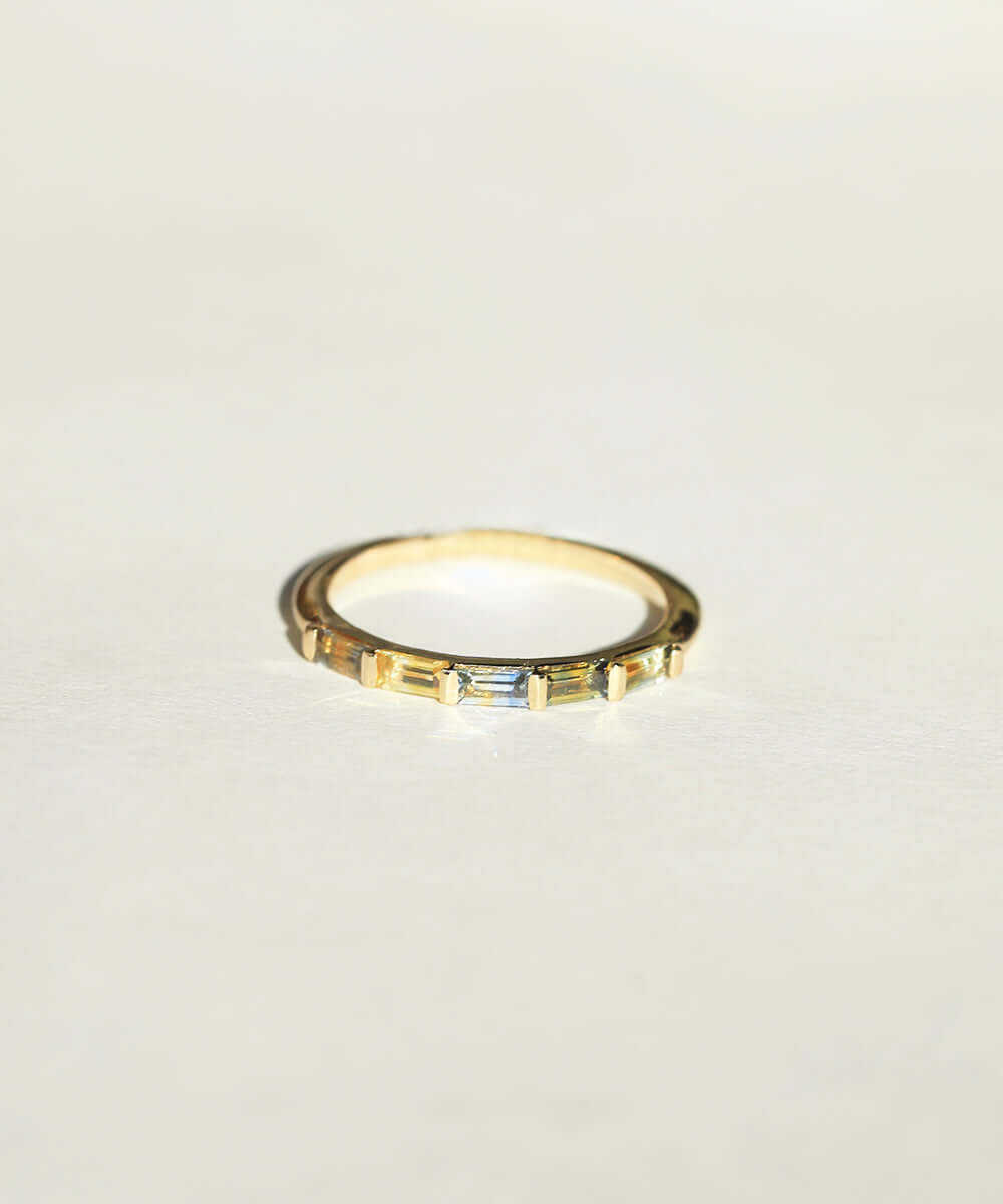 bi-color sapphire baguette wedding band Brooklyn  New York 11222