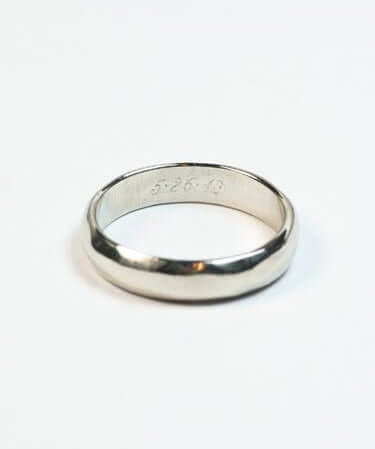 white gold classic wedding band macha studio brooklyn new york