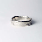 Unisex / mens Molten Wedding Band Platinum Engagement/Wedding Macha Studio, Brooklyn NYC