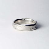 Unisex / mens Molten Wedding Band Platinum Engagement/Wedding Macha Studio, Brooklyn NYC