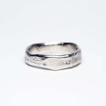 Unisex / mens Molten Wedding Band Platinum Engagement/Wedding Macha Studio, Brooklyn NYC