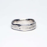 Unisex / mens Molten Wedding Band Platinum Engagement/Wedding Macha Studio, Brooklyn NYC