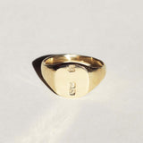 small hallmarked signet ring, unisex, mens gold wedding bands