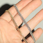14k gold diamonds curb chain bracelet macha jewelry brooklyn nyc