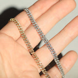 14k gold diamonds curb chain bracelet macha jewelry brooklyn nyc