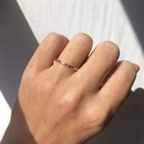 Tiny Ragged Band with Diamonds